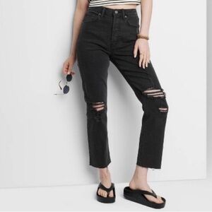 Wild Fabel super high rise slim straight jeans sz 10